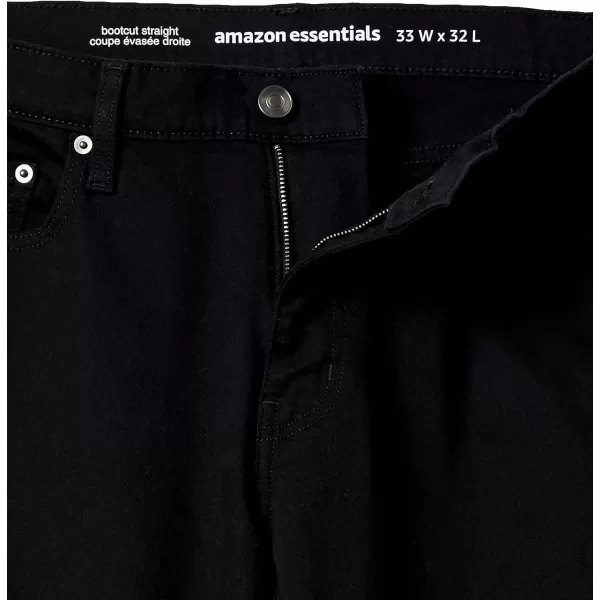 Amazon Essentials Mens StraightFit Stretch Bootcut JeanBlack