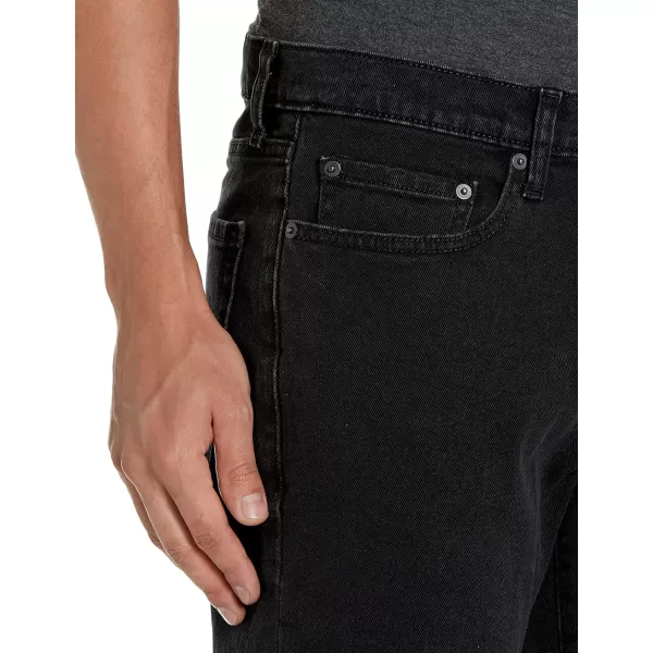 Amazon Essentials Mens StraightFit Stretch Bootcut JeanWashed Black