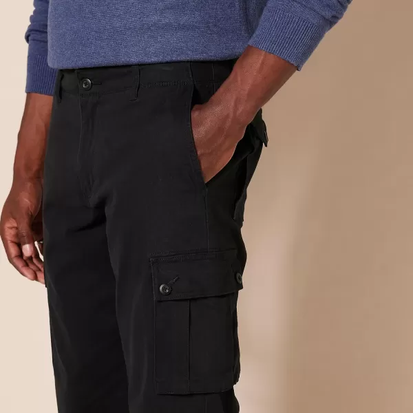 Amazon Essentials Mens StraightFit Stretch Cargo Pant Available in Big amp TallBlack