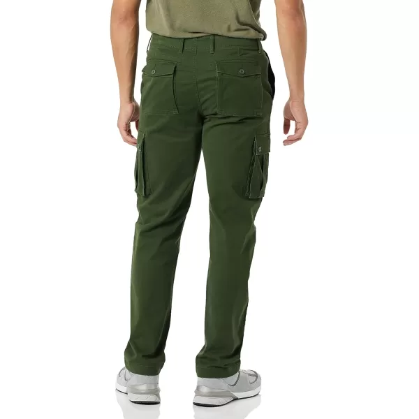 Amazon Essentials Mens StraightFit Stretch Cargo Pant Available in Big amp TallDark Olive