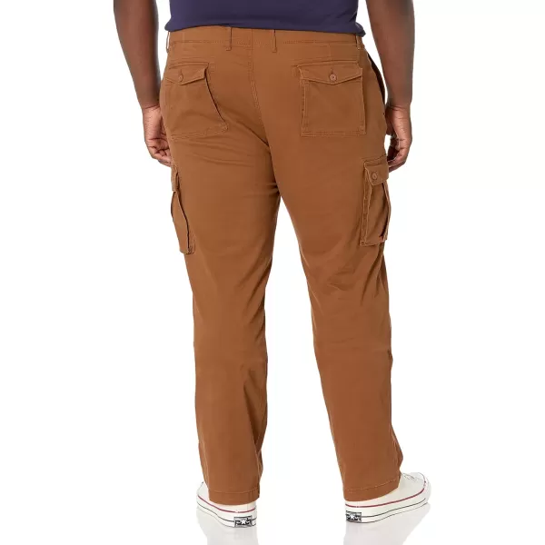 Amazon Essentials Mens StraightFit Stretch Cargo Pant Available in Big amp TallLight Brown