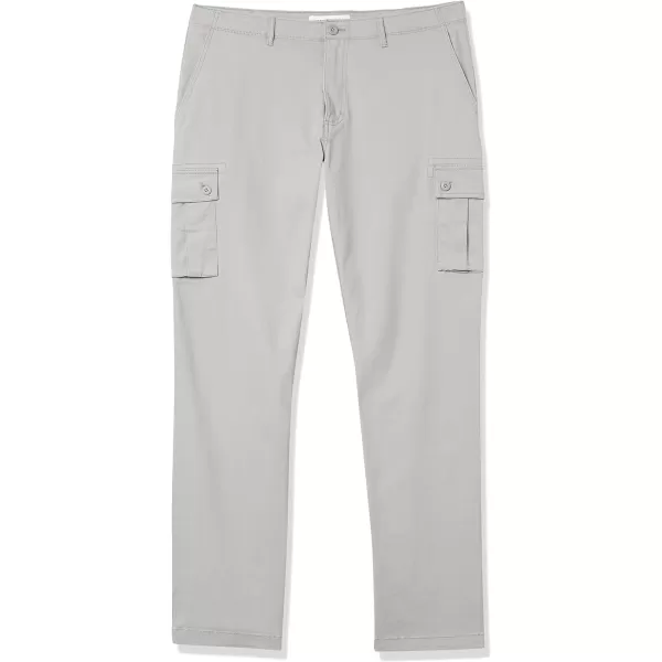 Amazon Essentials Mens StraightFit Stretch Cargo Pant Available in Big amp TallLight Grey