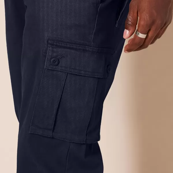 Amazon Essentials Mens StraightFit Stretch Cargo Pant Available in Big amp TallNavy