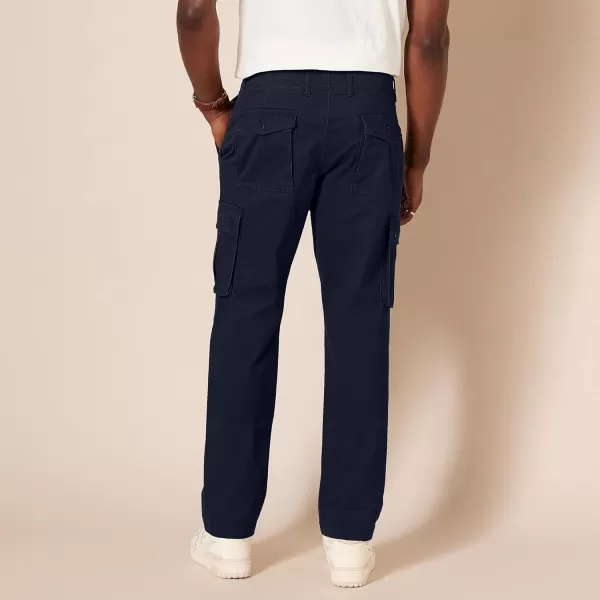 Amazon Essentials Mens StraightFit Stretch Cargo Pant Available in Big amp TallNavy