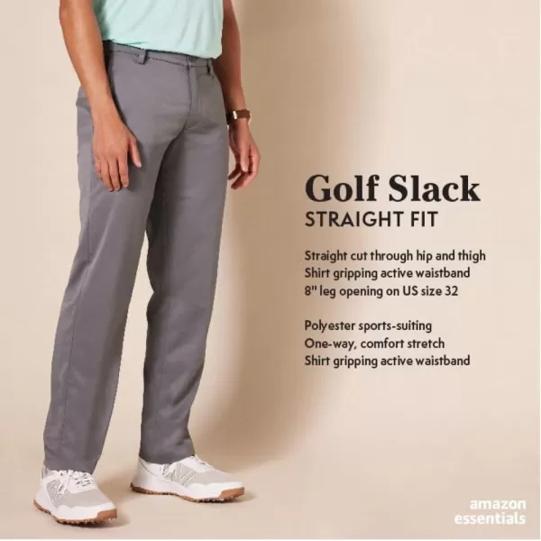 Amazon Essentials Mens StraightFit Stretch Golf PantGrey