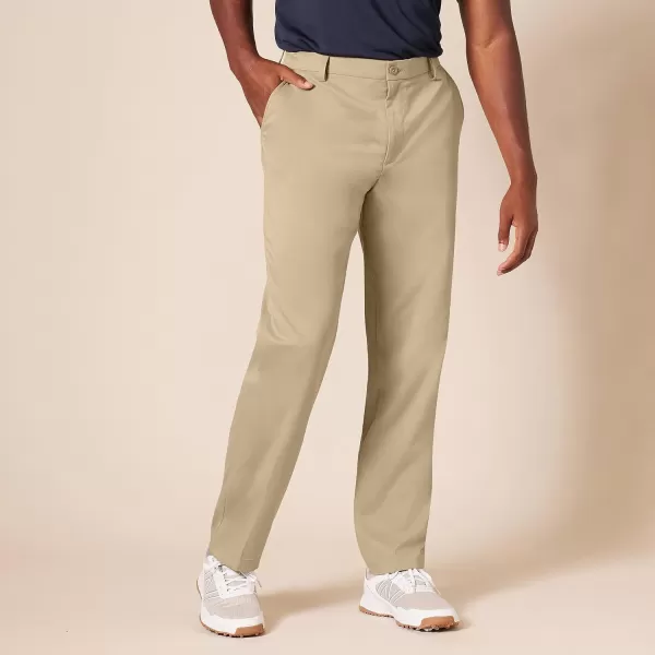 Amazon Essentials Mens StraightFit Stretch Golf PantKhaki Brown