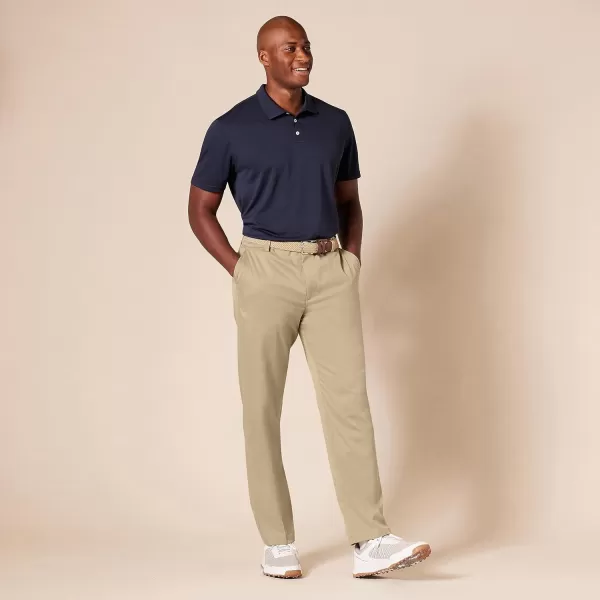 Amazon Essentials Mens StraightFit Stretch Golf PantKhaki Brown