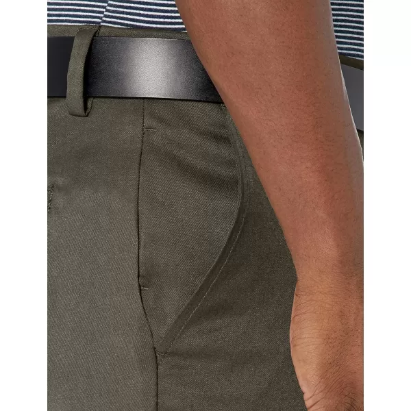 Amazon Essentials Mens StraightFit Stretch Golf PantPolyester Blend Olive