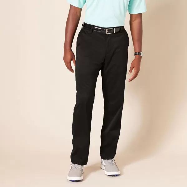 Amazon Essentials Mens StraightFit Stretch Golf PantRecycled Polyester Blend Black
