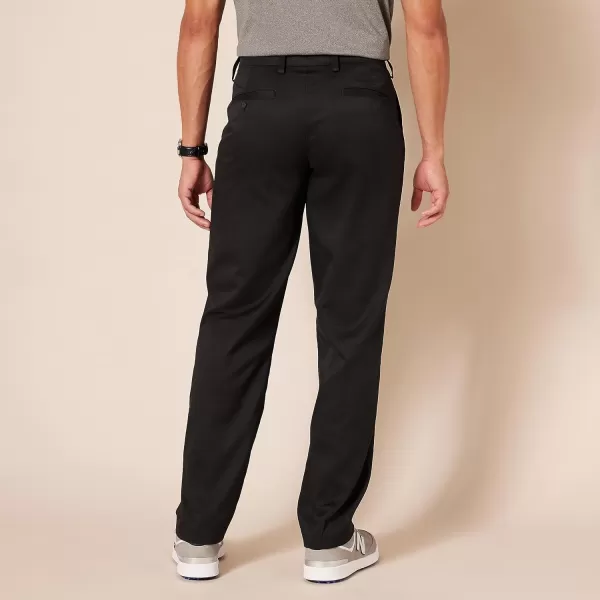 Amazon Essentials Mens StraightFit Stretch Golf PantRecycled Polyester Blend Black