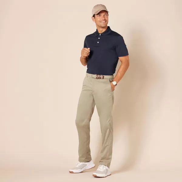 Amazon Essentials Mens StraightFit Stretch Golf PantRecycled Polyester Blend Khaki Brown