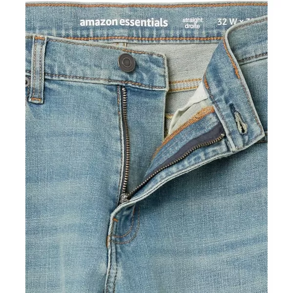 Amazon Essentials Mens StraightFit Stretch JeanLight Blue Vintage