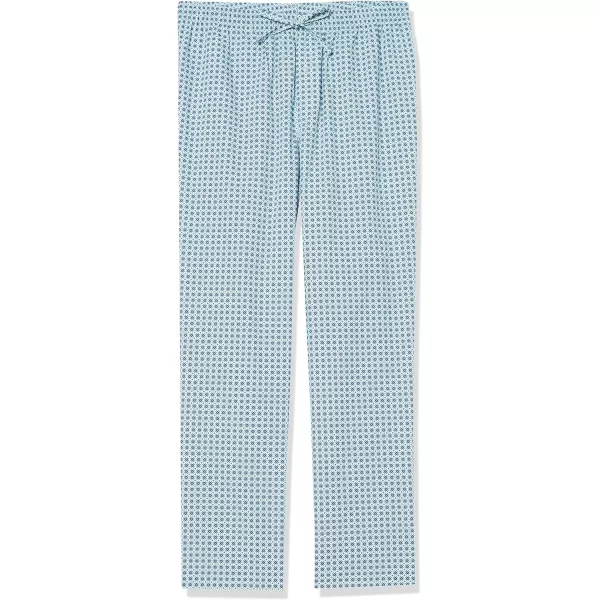 Amazon Essentials Mens StraightFit Woven Pajama PantBlue Geo Print