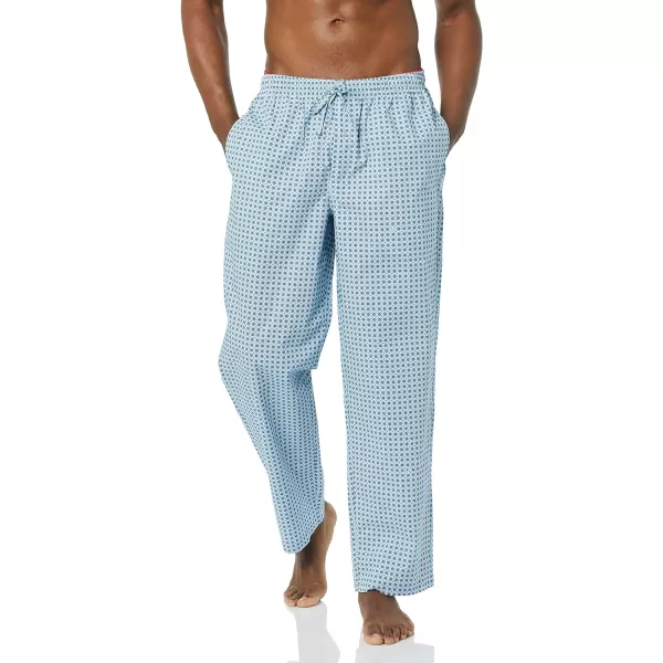 Amazon Essentials Mens StraightFit Woven Pajama PantBlue Geo Print