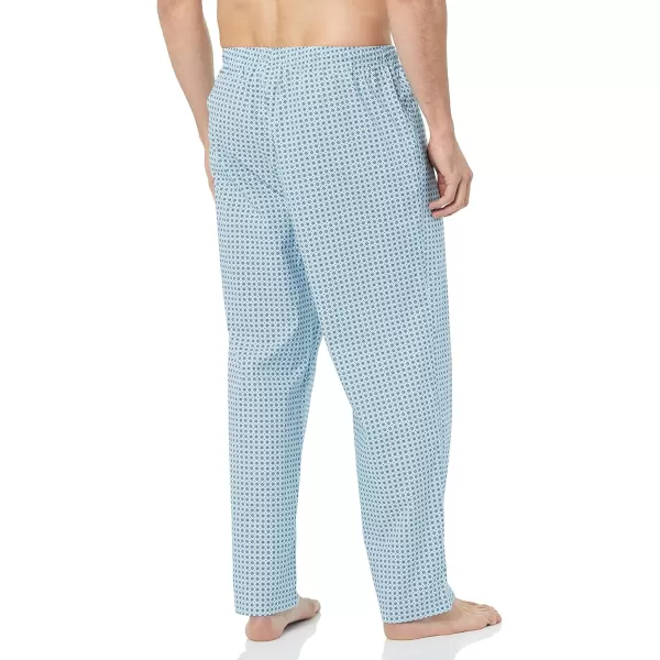 Amazon Essentials Mens StraightFit Woven Pajama PantBlue Geo Print