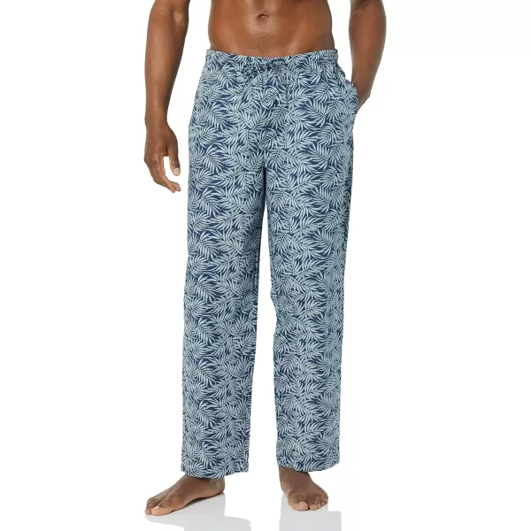 Amazon Essentials Mens StraightFit Woven Pajama PantPalm Leaf