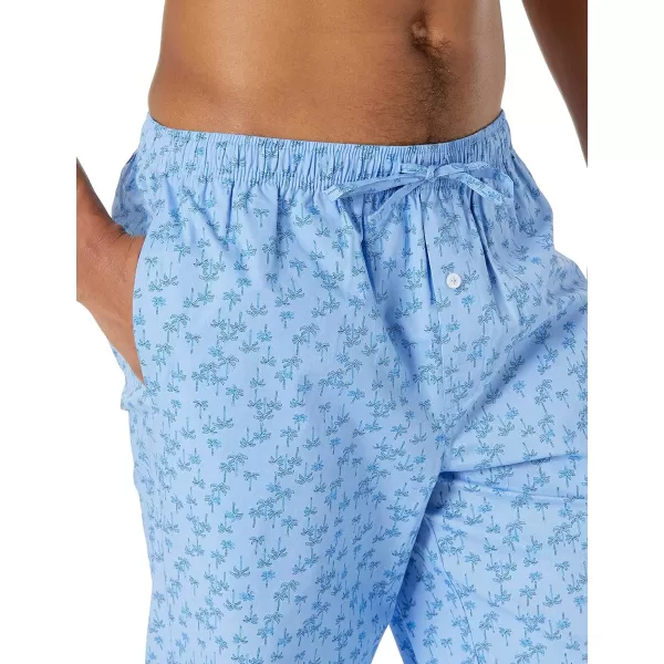 Amazon Essentials Mens StraightFit Woven Pajama PantPalm Tree