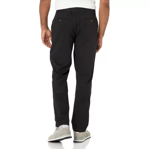 Amazon Essentials Mens StraightFit WrinkleResistant FlatFront Chino PantBlack