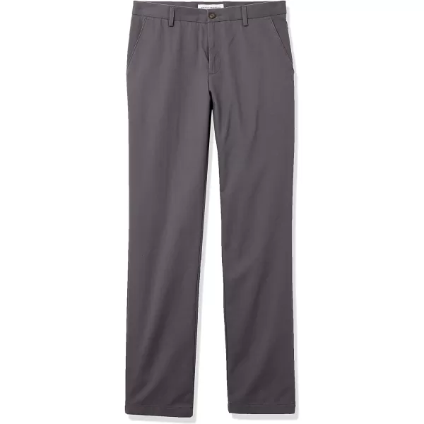 Amazon Essentials Mens StraightFit WrinkleResistant FlatFront Chino PantGrey
