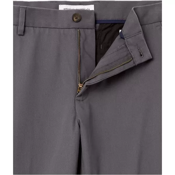Amazon Essentials Mens StraightFit WrinkleResistant FlatFront Chino PantGrey