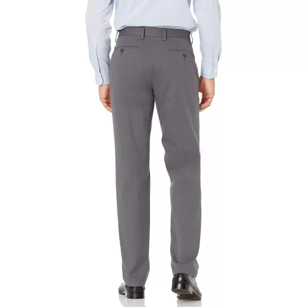 Amazon Essentials Mens StraightFit WrinkleResistant FlatFront Chino PantGrey