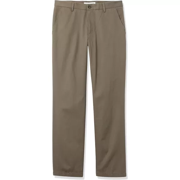 Amazon Essentials Mens StraightFit WrinkleResistant FlatFront Chino PantTaupe