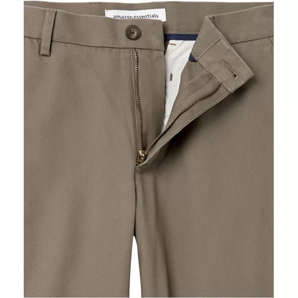 Amazon Essentials Mens StraightFit WrinkleResistant FlatFront Chino PantTaupe
