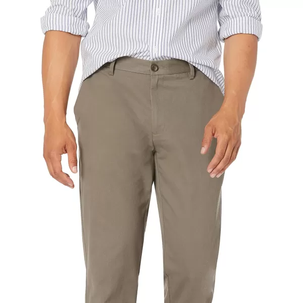 Amazon Essentials Mens StraightFit WrinkleResistant FlatFront Chino PantTaupe