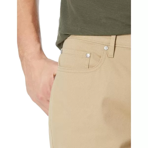 Amazon Essentials Mens Straightfit 9 Inseam Stretch 5Pocket ShortKhaki Brown