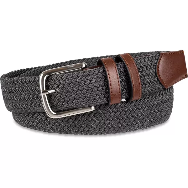 Amazon Essentials Mens Stretch Woven Braid BeltGrey