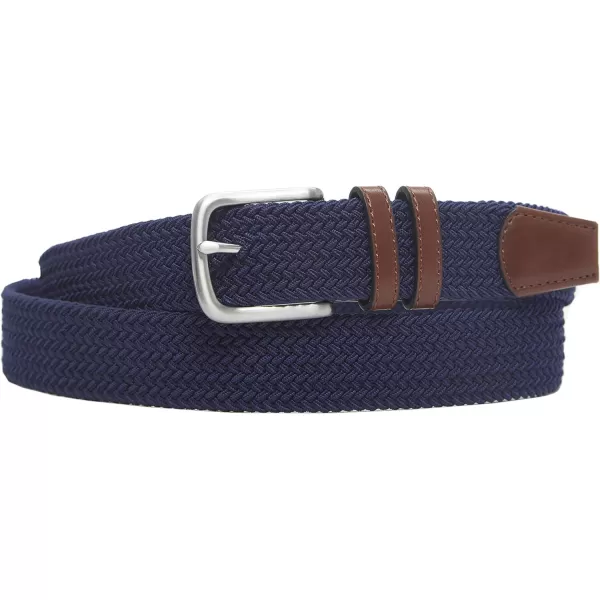 Amazon Essentials Mens Stretch Woven Braid BeltNavy