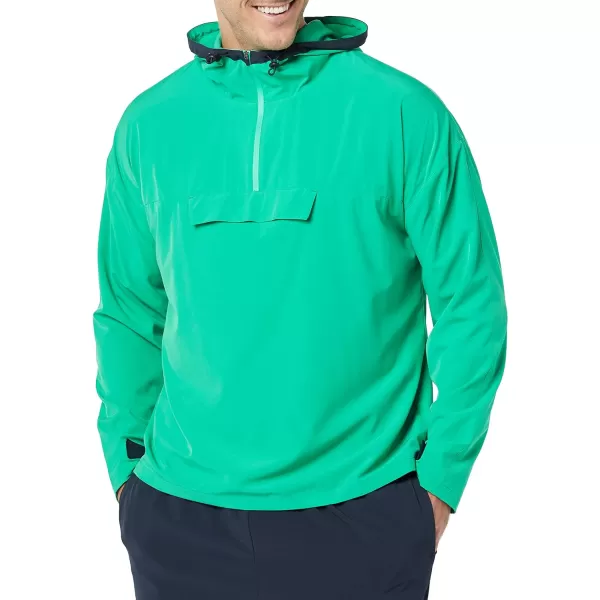 Amazon Essentials Mens Stretch Woven Colorblock JacketGreen