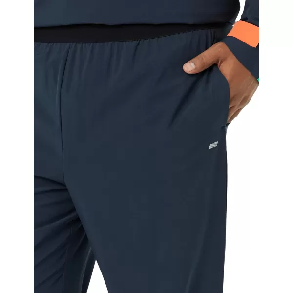 Amazon Essentials Mens Stretch Woven Colorblock PantsDark Navy