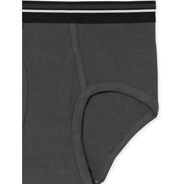 Amazon Essentials Mens TagFree Cotton Briefs Pack of 7BlackCharcoalGrey Heather