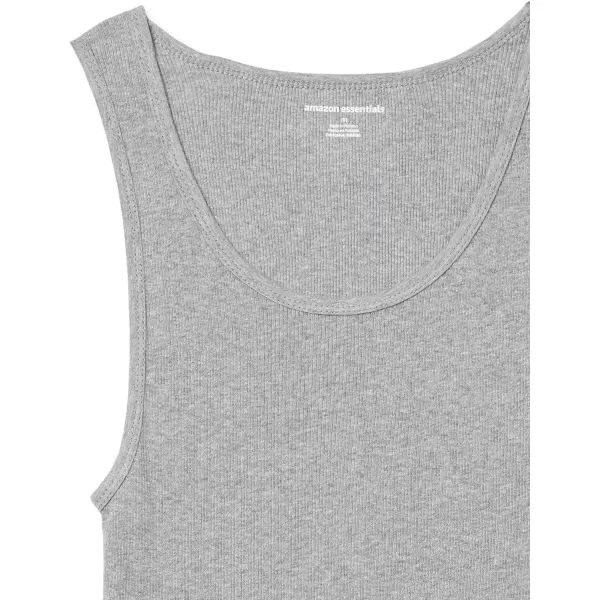 Amazon Essentials Mens Tank Undershirts Pack of 6BlackGrey Heather