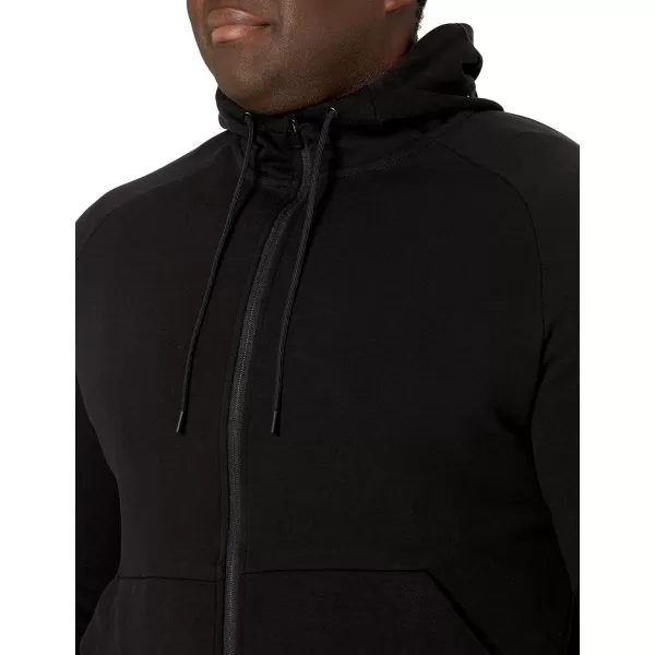 Amazon Essentials Mens Tech Fleece FullZip Hooded SweatshirtBlack