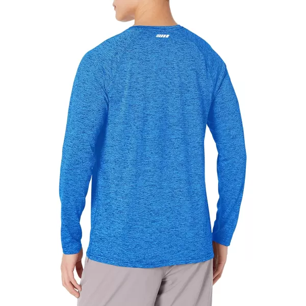 Amazon Essentials Mens Tech Stretch LongSleeve TShirt Available in BigampTallBlue Heather