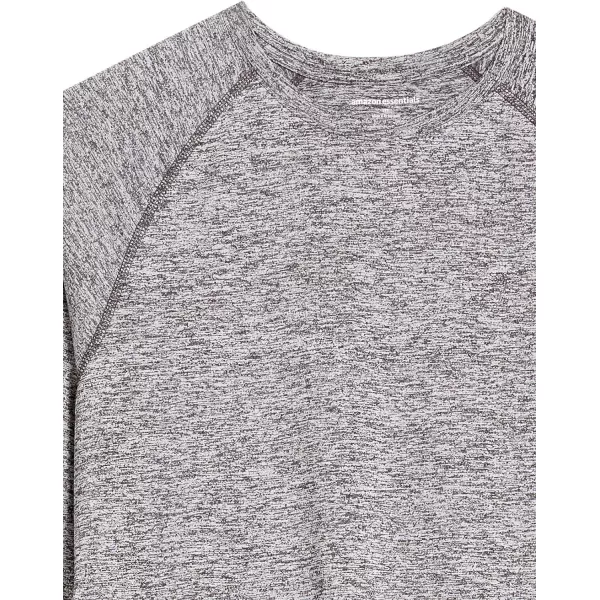 Amazon Essentials Mens Tech Stretch LongSleeve TShirt Available in BigampTallDark Grey Heather