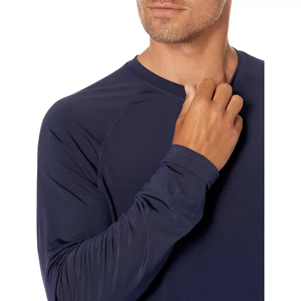 Amazon Essentials Mens Tech Stretch LongSleeve TShirt Available in BigampTallNavy