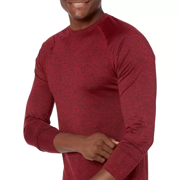 Amazon Essentials Mens Tech Stretch LongSleeve TShirt Available in BigampTallRed Heather