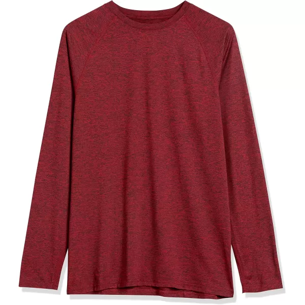 Amazon Essentials Mens Tech Stretch LongSleeve TShirt Available in BigampTallRed Heather