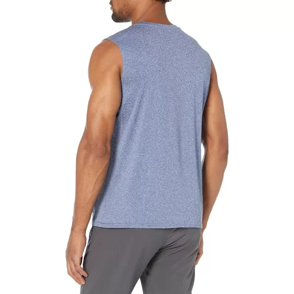 Amazon Essentials Mens Tech Stretch Muscle ShirtBlue Heather