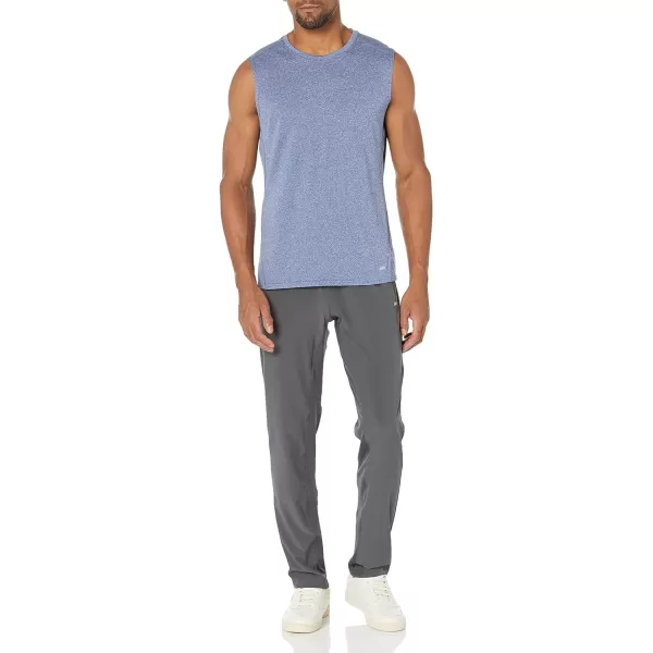 Amazon Essentials Mens Tech Stretch Muscle ShirtBlue Heather