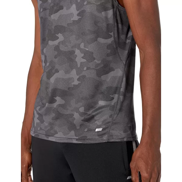 Amazon Essentials Mens Tech Stretch Muscle ShirtCharcoal Camo