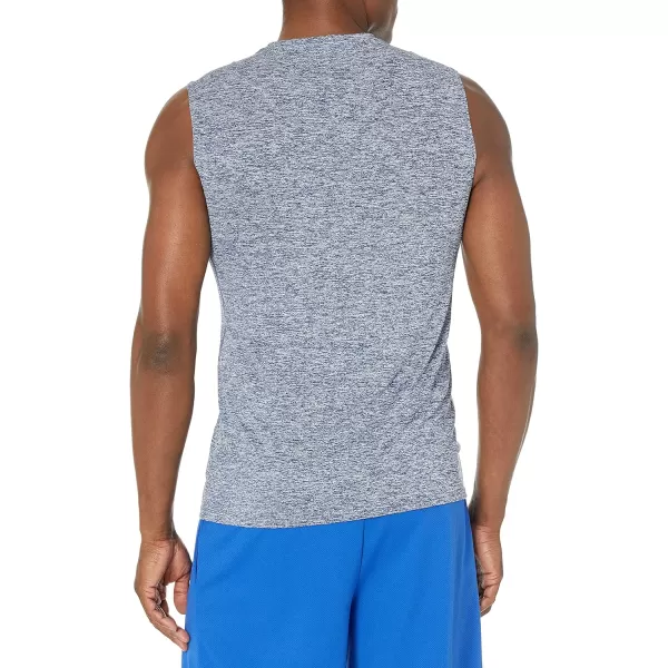 Amazon Essentials Mens Tech Stretch Muscle ShirtDark Blue Space Dye