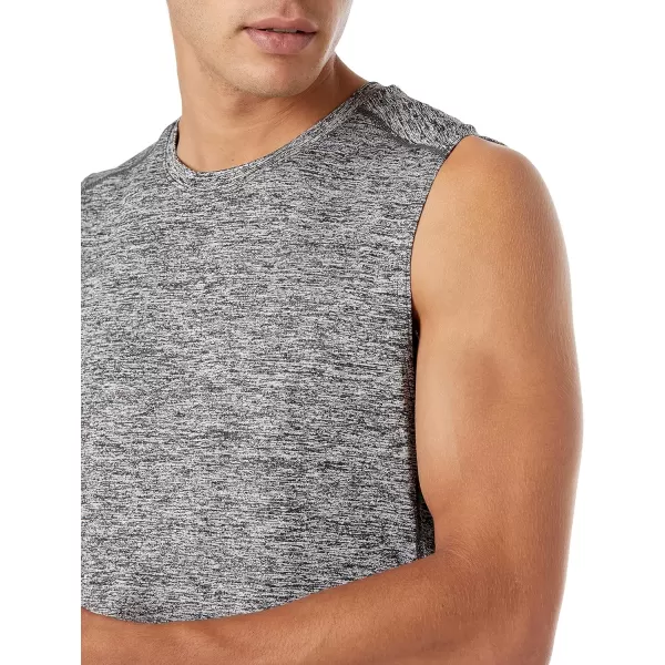 Amazon Essentials Mens Tech Stretch Muscle ShirtGrey Space Dye