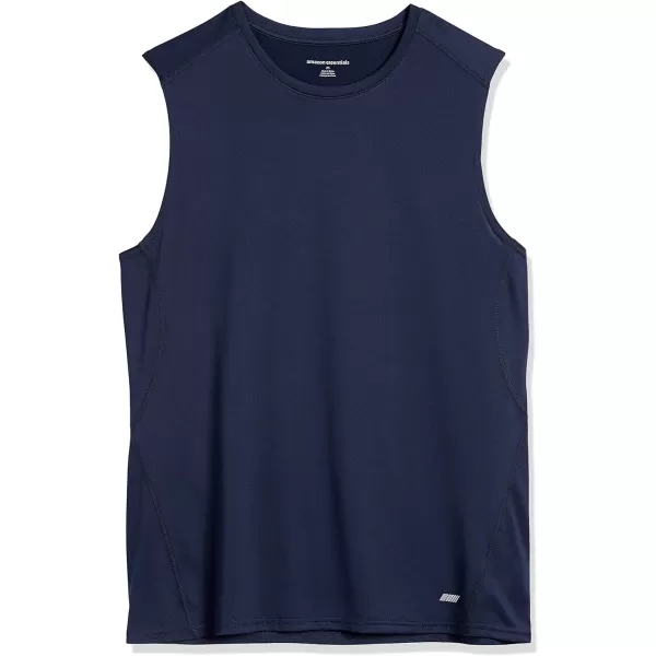 Amazon Essentials Mens Tech Stretch Muscle ShirtNavy