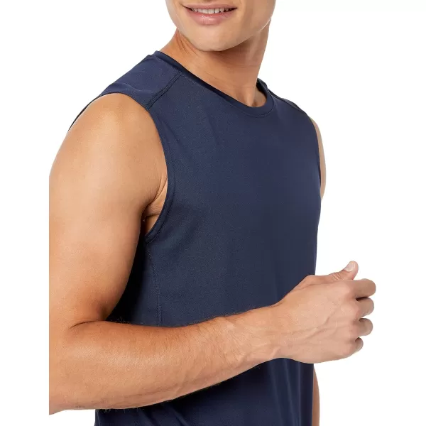 Amazon Essentials Mens Tech Stretch Muscle ShirtNavy