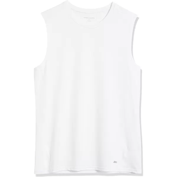 Amazon Essentials Mens Tech Stretch Muscle ShirtWhite