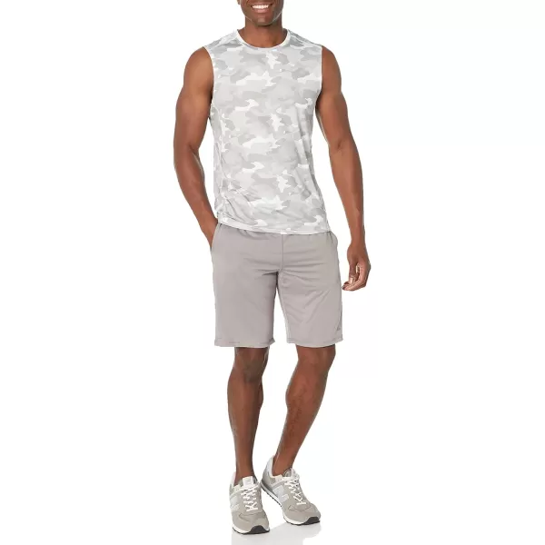 Amazon Essentials Mens Tech Stretch Muscle ShirtWhite Camo